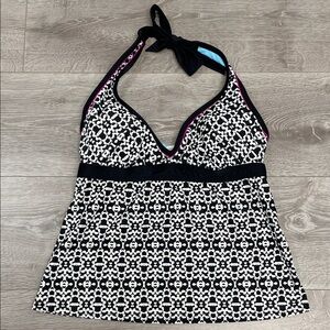 Beach Native Halter Tankini Swim Top Underwire Bra 36B/C